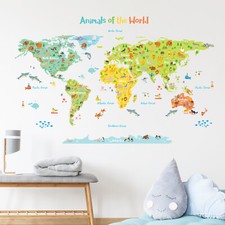 Decowall DL-1815 Animals of The World Kids Wall Stickers 