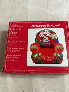 Retro Strawberry Shortcake Inflatable Kids Chair 2004 Rare - Picture 1 of 3