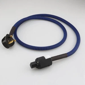 Hi-End Hifi Audiophile Audio Power Cable Rhodium-Plated Audio Cord UK IEC Plug - Picture 1 of 16