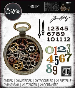 New Retired Sizzix Thinlits 29pc Watch Gears #666603 Retail $20.99 Holtz Vault - Picture 1 of 15
