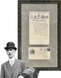 Connie Mack Handwritten Letter with Full Autograph. Framed. JSA LOA - Picture 1 of 7