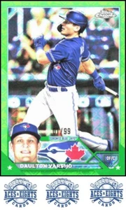 2023 Topps Chrome Green Logofractor First Print Daulton Varsho Blue Jays #33 - Picture 1 of 2