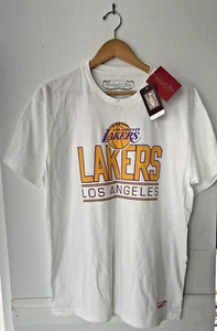 Lakers Mitchell & Ness NBA Weltmeisterschaft Muster Hemd Herren Größe LARGE, NWT - Bild 1 von 4