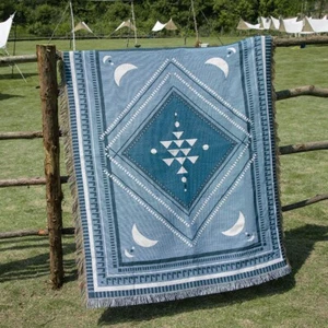 Woven Throw Blanket Sofa Bed Covers Picnic Blanket Home Decor 130*160CM - Picture 1 of 3