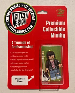 Minifigure minifigure suonatore di bassi punk mattoni cittadini nuovissima - Foto 1 di 2