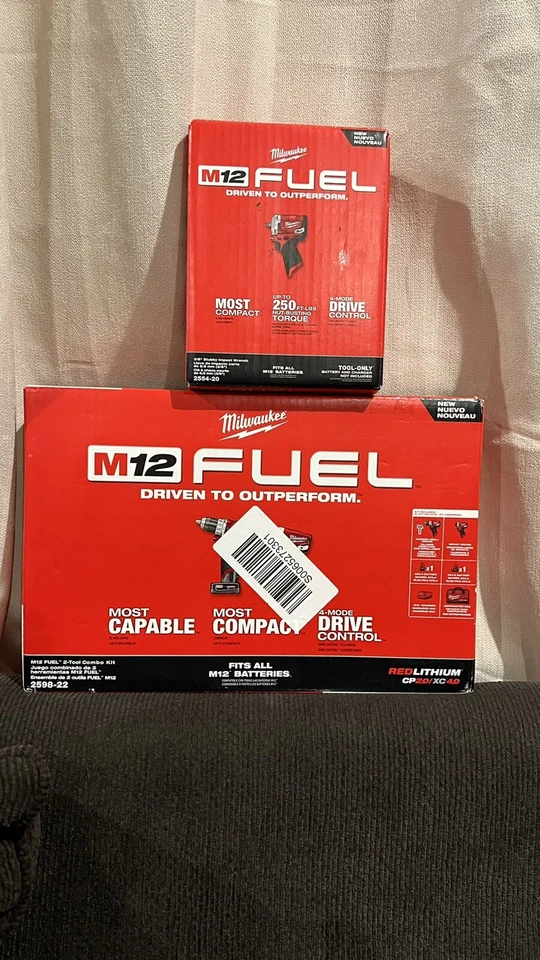 Milwaukee M12 FUEL 3-tool Combo Kit Hammer Drill, Impact Driver & Impact Wrench - Image 1 of 1