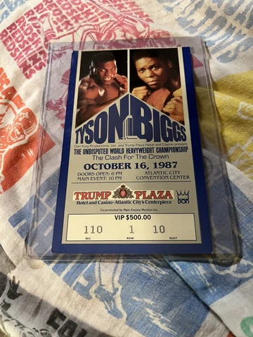 1987 Mike Tyson vs Biggs Boxing Ticket Stub Less World Championship On Site Cover