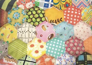 Postkarten Projekt #6 1" SECHSECK von Jen Kingwell Designs Muster und Vorlage - Bild 1 von 2