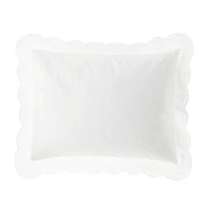 RALPH LAUREN Home CRESTWOOD Throw Pillow WHITE Lace Edge 15x20 Decorative $185 - Picture 1 of 12