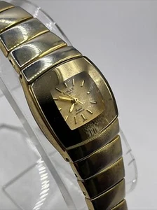 Omax Womans Gold Tone Dial Link Bracelet Band Quartz Watch 7.5"- New Battery - Picture 1 of 7