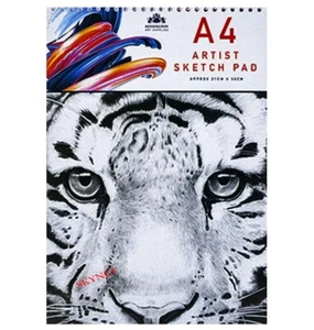 NEW A4 SPIRAL Sketch Pad Book 80 GSM 40 Sheets Artist Sketching Drawing Art - Picture 1 of 3