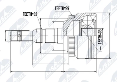 JEU DE JOINTS ARBRE DE TRANSMISSION POUR OPEL VECTRA B - Photo 1/2