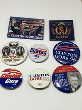 Bill Clinton Al Gore 1992 And 1996 Campaign Political Pin Button