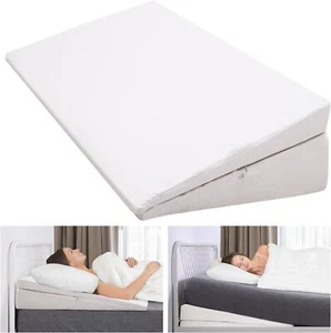 NAIZEA Bed Wedge Pillow with Cooling Memory Foam Top Removable for Sleeping-Help - Picture 1 of 26