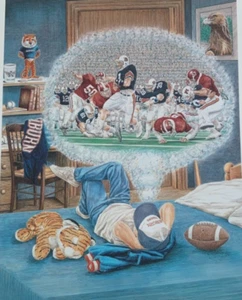 Vintage Sold Out 1990 Auburn Tigers Special Edition Print A Day Dream Boy - Picture 1 of 16