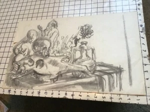 Original GAY YOUSE art: unsigned -- STILL LIFE W SKULL - Picture 1 of 4