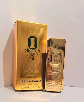 PACO ONE MILLION GOLDEN OUD PERFUME INTENSO 0,17 OZ / 5 ML PARA HOMBRE SPLASH MINI (NUEVO EN CAJA) Foto 1 de 2
