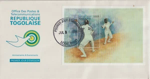 TOGO: 1996 HELEN MAYER OLYMPIC FENCING SCOTT # 1694 s/s FIRST DAY COVER - Picture 1 of 2