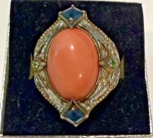 MICHAEL VALITITUTTI STERLING SILVER, CORAL & GEM STONE RING - Picture 1 of 9