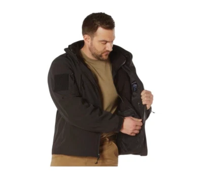 Rothco Men's Black 3-in-1 Spec Ops Soft Shell Jacket Waterproof Hooded 4XL NEW - Image 1 of 4