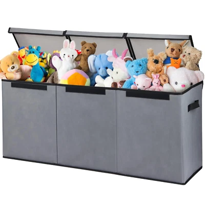 Toy Storage Organizer, Large size with Lid and collapsible. - Image 1 of 4