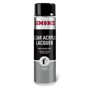 Simoniz Clear Lacquer Spray 500ml Aerosol Smooth High Gloss Shine Finish - Picture 1 of 7