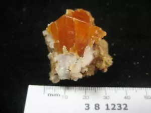 79g Octaedro lustroso Scheelita naranja-rojo con berilo China CM381232 - Imagen 1 de 3