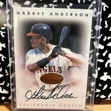 Garret Anderson 1996 Donruss Leaf Signature Series Bronze On Card Autograph Auto