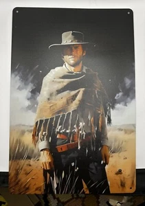 Nuevo letrero retro de hojalata Clint Eastwood Western 8x12 pulgadas envío gratuito PNS-09d5 - Imagen 1 de 6