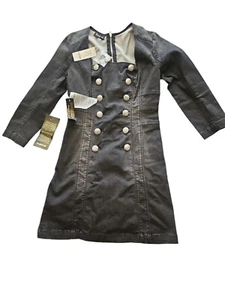 BeBe Black Denim Balmaniac Dress with Detailed Buttons,size 4 - Picture 1 of 5