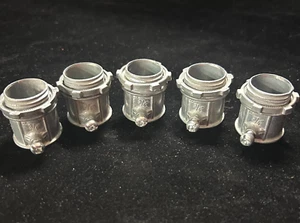 Lote de 5 conectores de tornillo de zinc fundido a presión EMT de 3/4" - Imagen 1 de 2