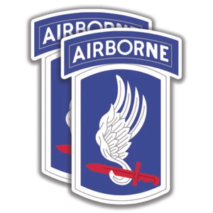 2 calcomanías de la 173a BRIGADA AEROTRANSPORTADA EE. UU. pegatinas del ejército soldados del cielo bogo - Imagen 1 de 1