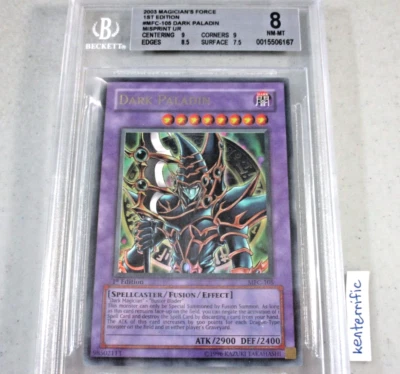 BGS 8 Dark Paladin MFC-105 1st Edition Misprint Ultra Rare YuGiOh English 2003 - Image 1 of 4