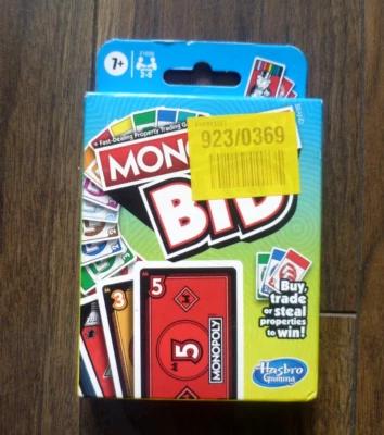 Monopoly Bid Family Property Trading Card Game Brand New - Free Post - Image 1 of 2