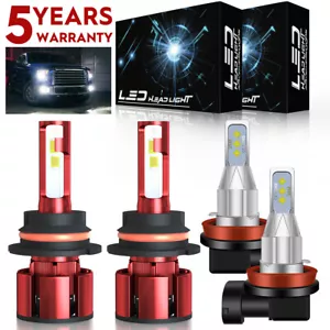 For 2005-2019 Nissan Frontier 4x High&Low Beam LED Headlight Fog Light Bulb Z4QC - Picture 1 of 13