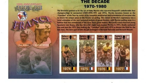 Turks and Caicos - 2003 - Tour De France - Sheet of Four - MNH Cover
