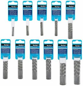 BlueSpot Metal HSS Metric twist Drill Bit 10pc Pack 1mm to 4.8mm  Steel & Wood