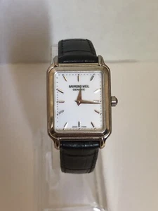 Reloj rectangular vintage en tono plateado Raymond Weil Geneva tradición clásico para dama - Imagen 1 de 17