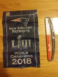 Mini Bandera New England Patriots Super Bowl LIII 53 - 9/8/19 SGA - Nuevo y Sellado - Imagen 1 de 1