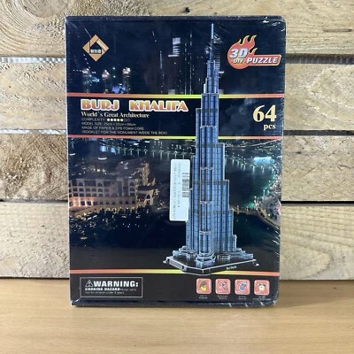 Burj Khalifa 3D DIY Puzzle 64 PCs New  - Image 1 of 4