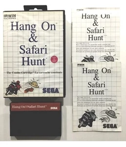 Hang on & Safari Hunt Sega Master System Complete Region Free - Picture 1 of 2