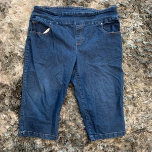 Time & Tru Jeans Womens XL 16 - 18 Blue Denim Mid Rise Straight Stretch Pull On - Picture 1 of 5