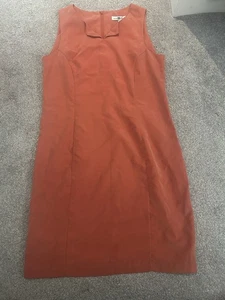 Vintage 1990s New Look orange Shift Dress Size 16 - Picture 1 of 5