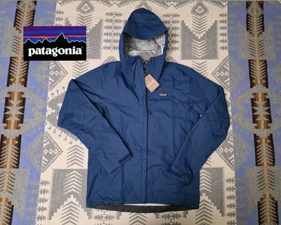 PATAGONIA Torrentshell 3L Jacket Raincoat #85241 CLEMENT BLUE Sz Sm Men's  - Image 1 of 4