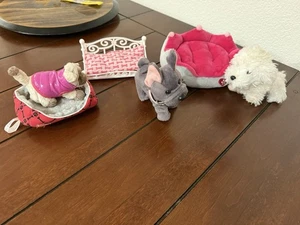 American Girl Dogs French Bulldog AND BEDS - Picture 1 of 8