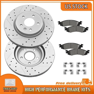 Pastillas de cerámica perforadas delanteras de 5 pernos para Ford Taurus 2010 2011 2012 Foto 1 de 4