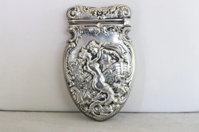 HECHO EN AMERICANA WALLACE PLATA ESTERLINA MARINERO Y SIRENA ART NOUVEAU CAJA FUERTE Foto 1 de 4