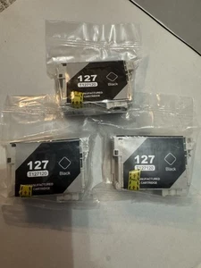 127 Black T127120 INK CARTRIDGE Compatible with Epson Workforce 545 quantity two - Picture 1 of 4