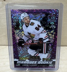 2024-25 O-Pee-Chee Platinum Landon Slaggert píxeles violetas carpa novato/299 - Imagen 1 de 2