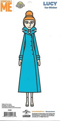 Despicable Me Lucy Figure Peel Off Car Sticker Decal NEW UNUSED